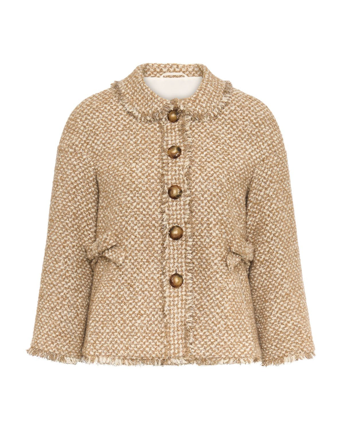 Jacke in Tweed | Beige