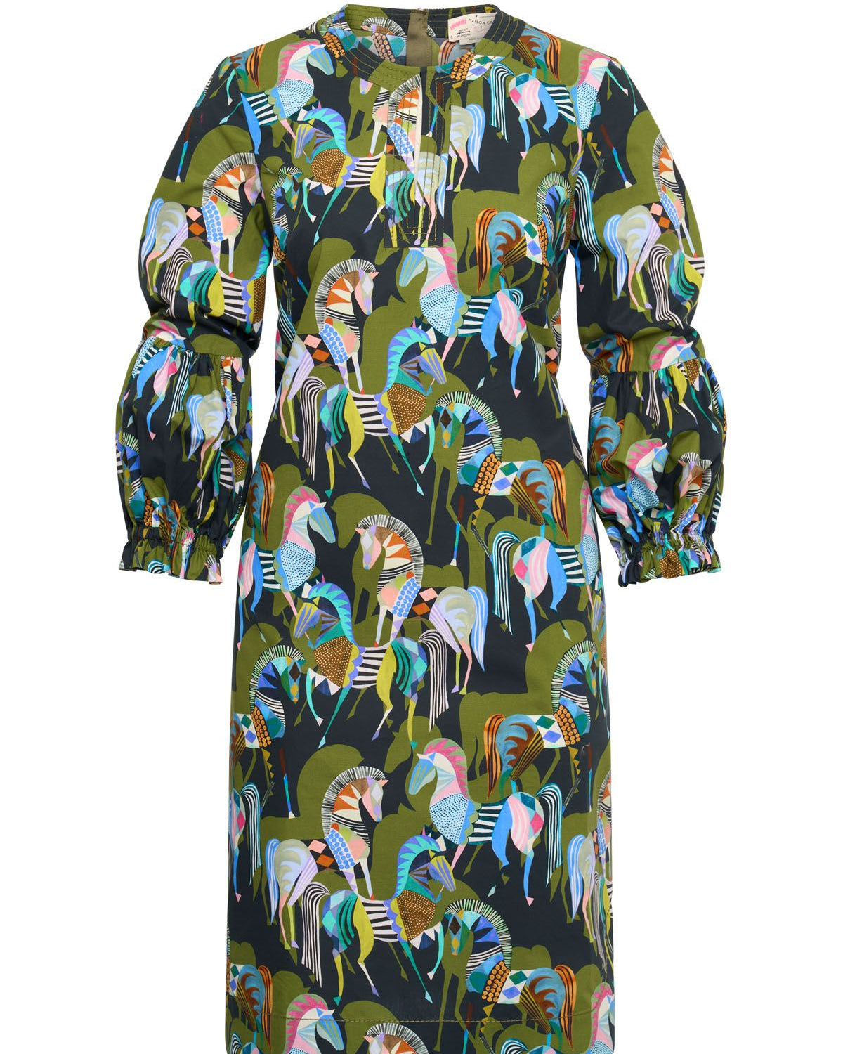 Bedrucktes Poplin Kleid