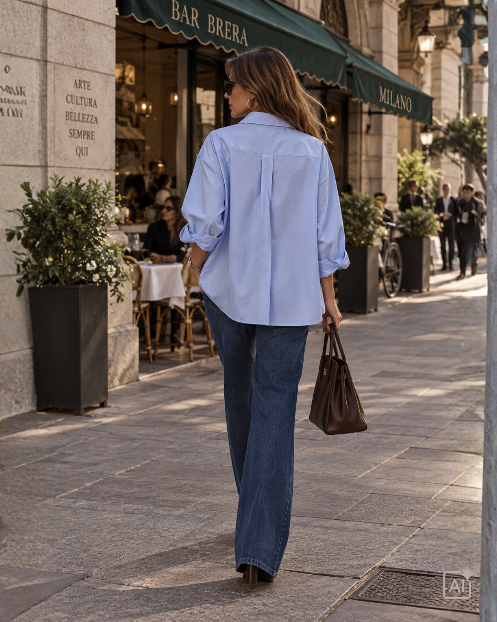 Blaue Bluse