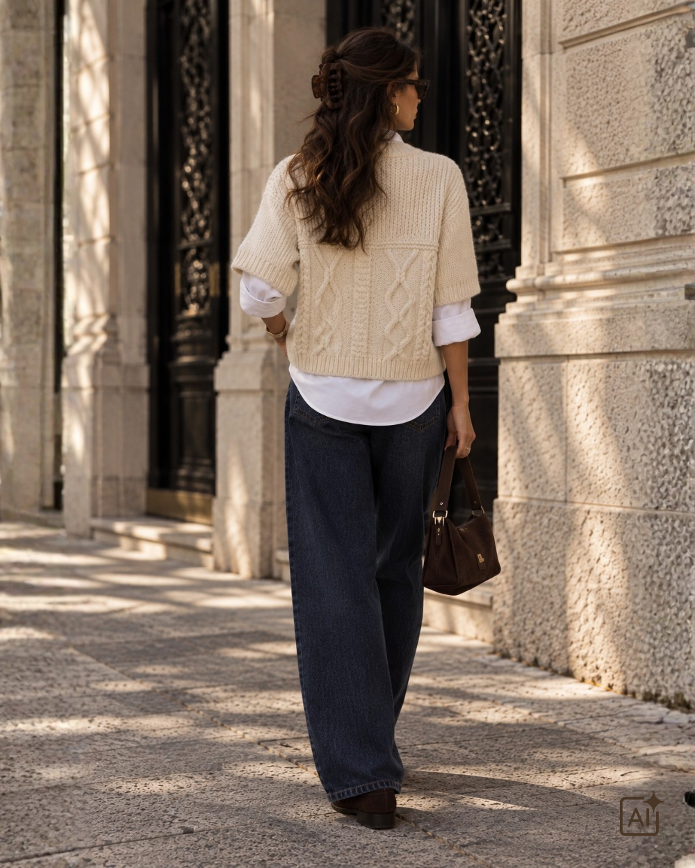 Strickjacke in Cream