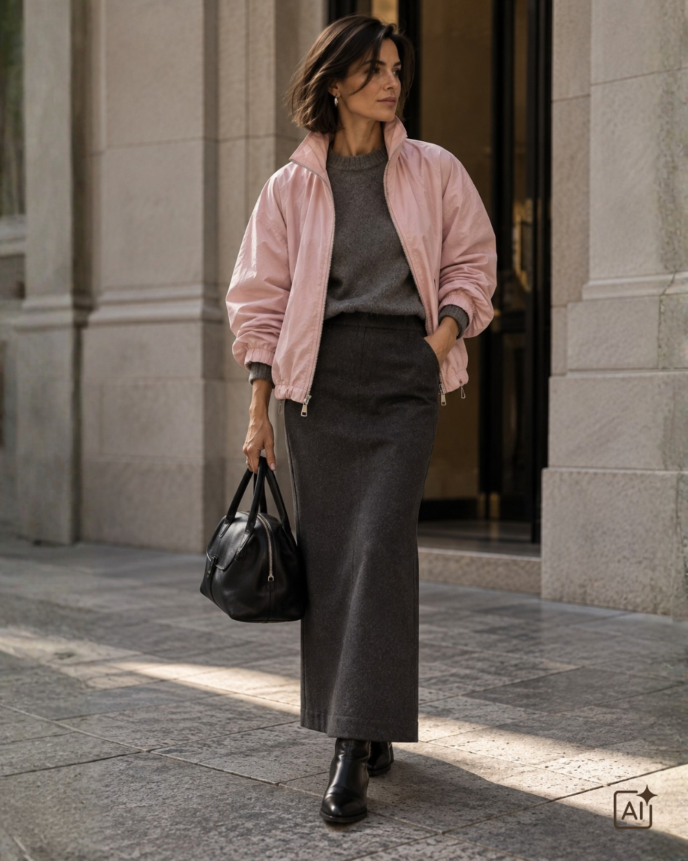 Taft Blouson in Rosa