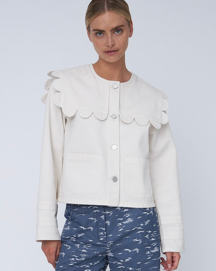 Jeans Jacke | Weiß