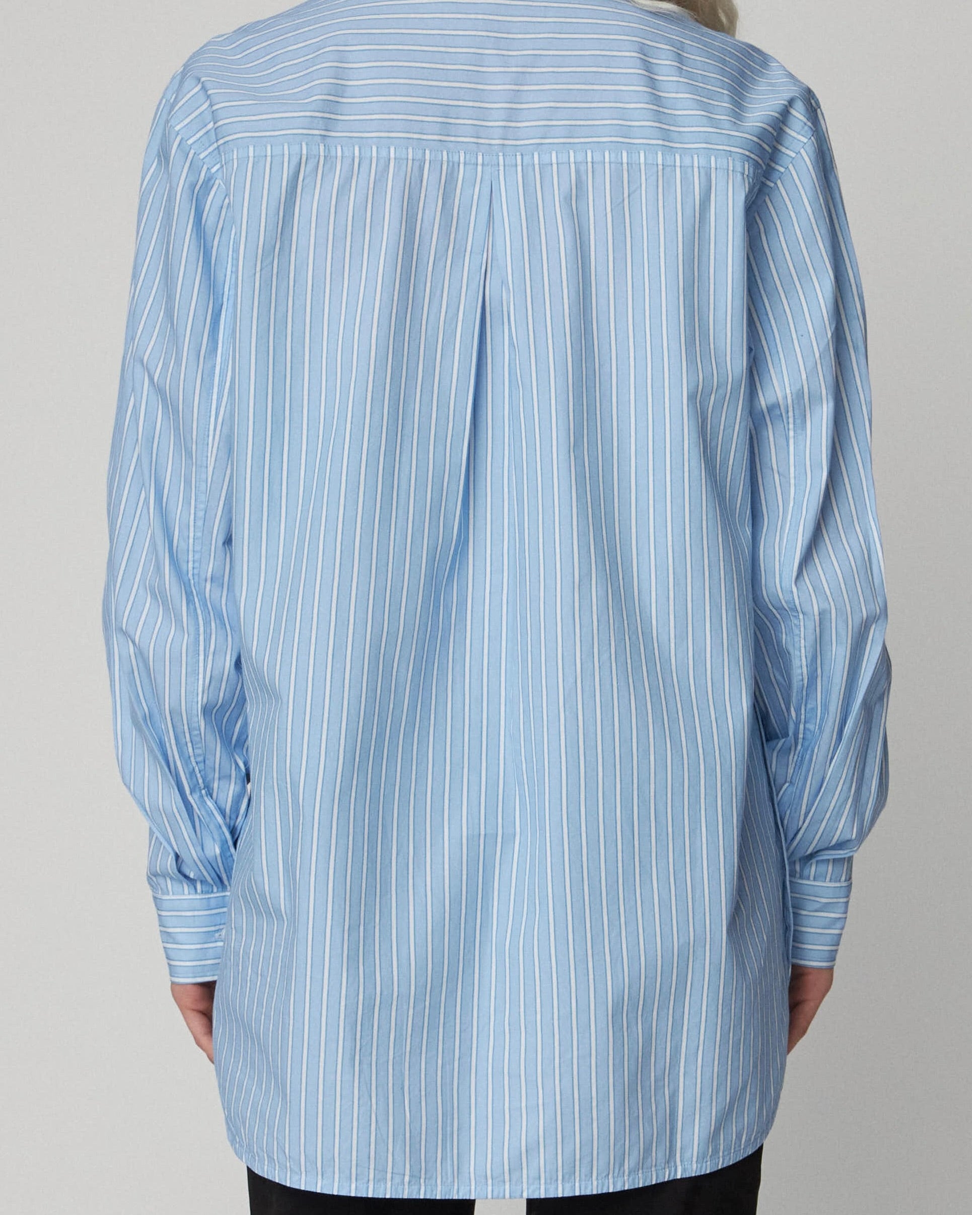 Bluse mit Zierblende | Hellblau