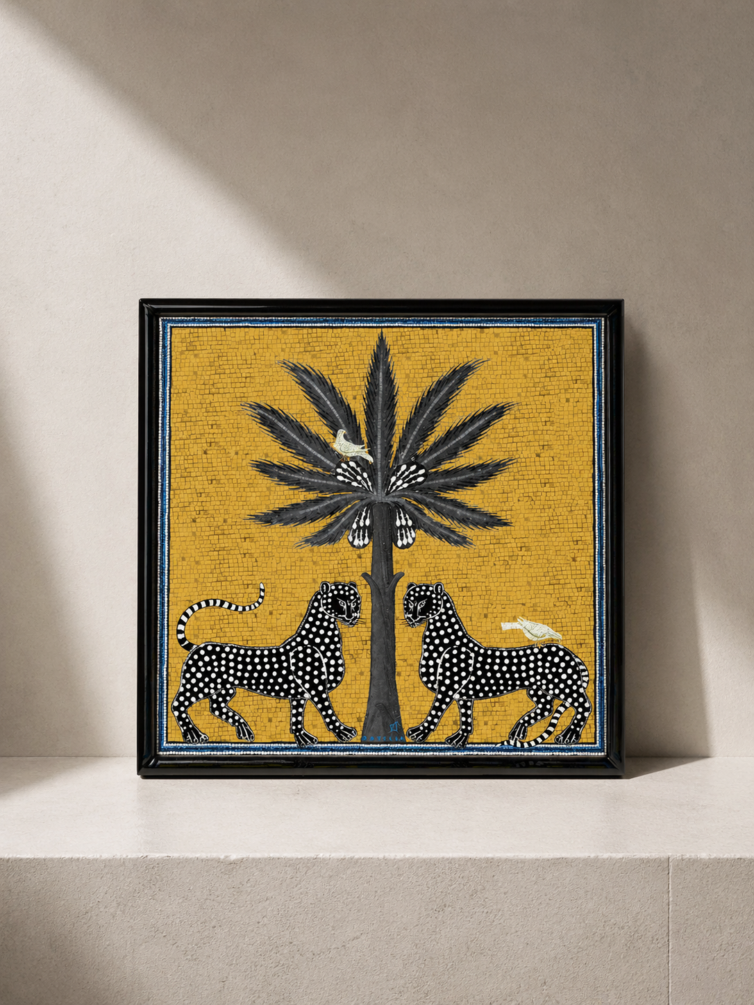 Quadratisches Tablett Palm | Sahara