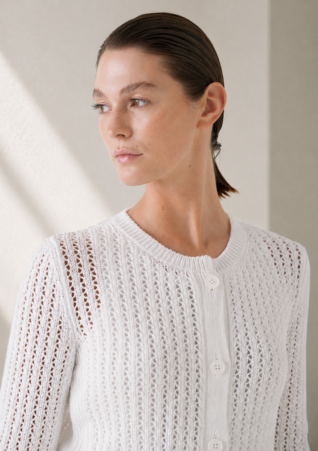 Strickjacke | Weiß