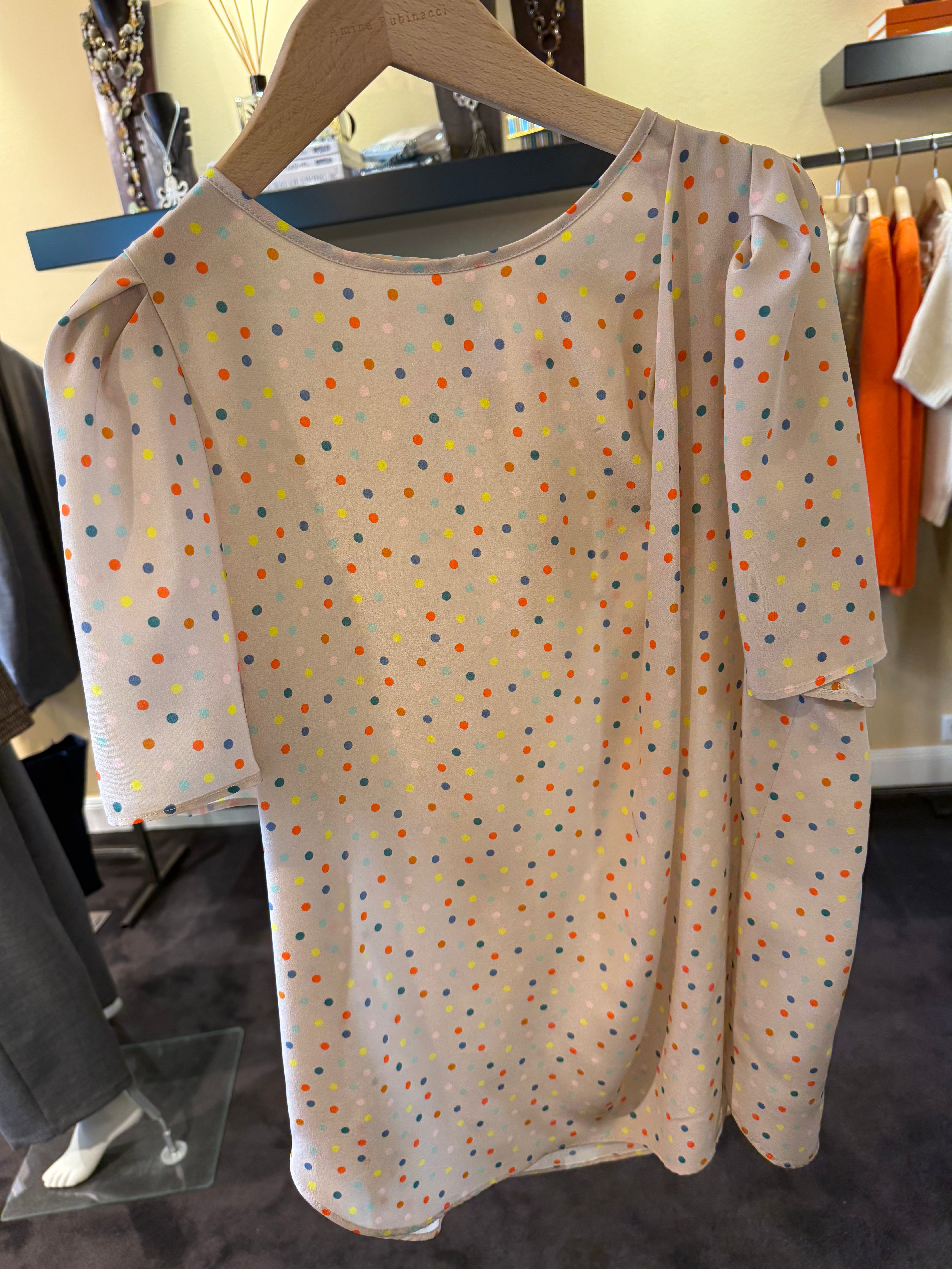 Seiden Tshirt mit Polkadot