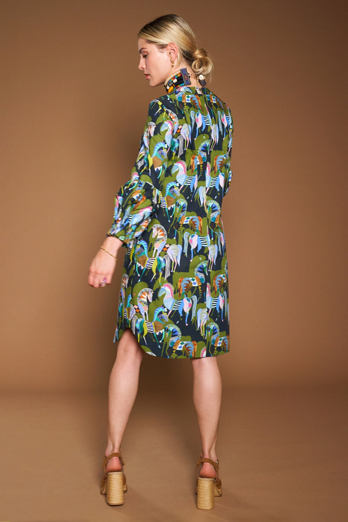 Bedrucktes Poplin Kleid