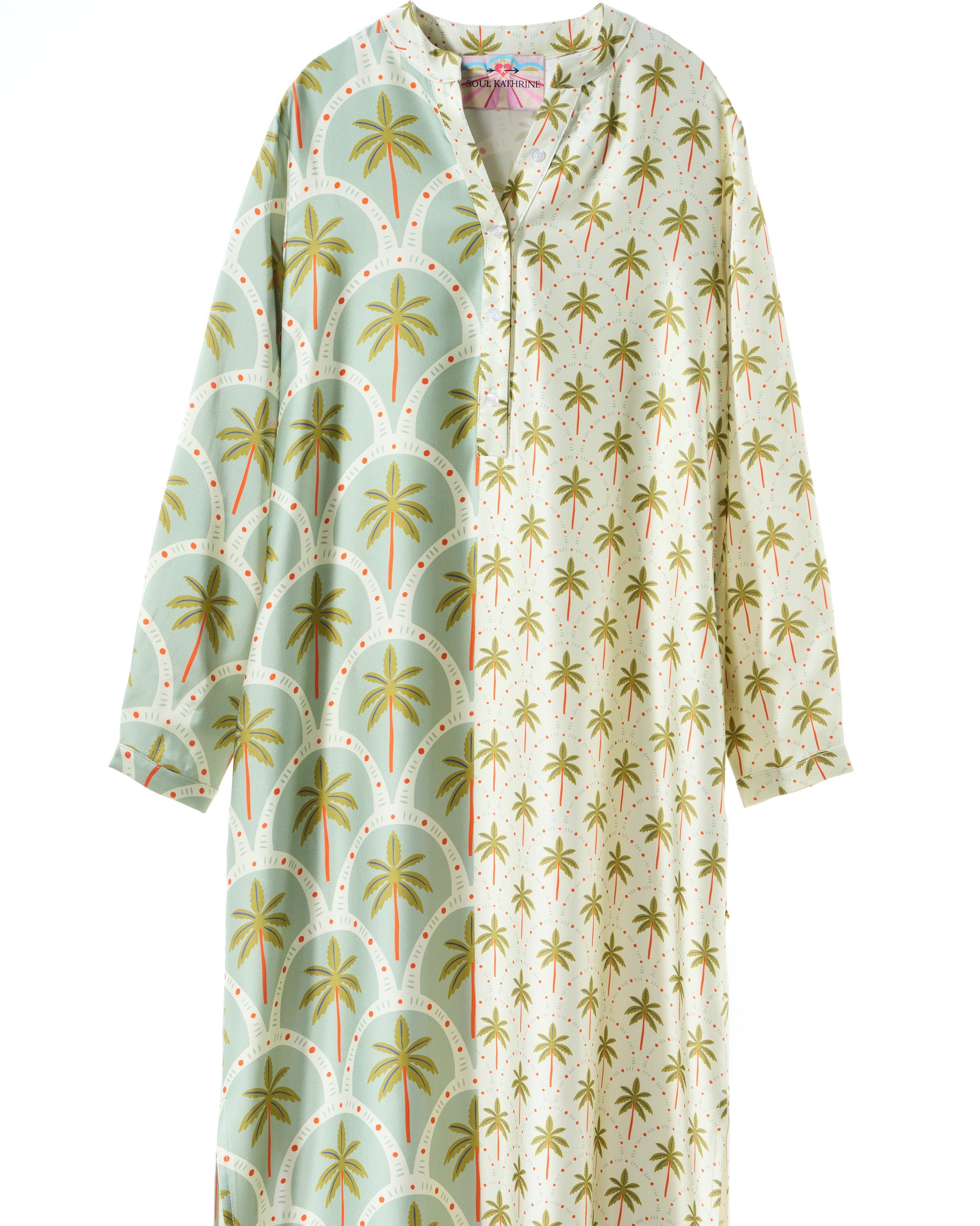 Kleid Luna Palm | Grün