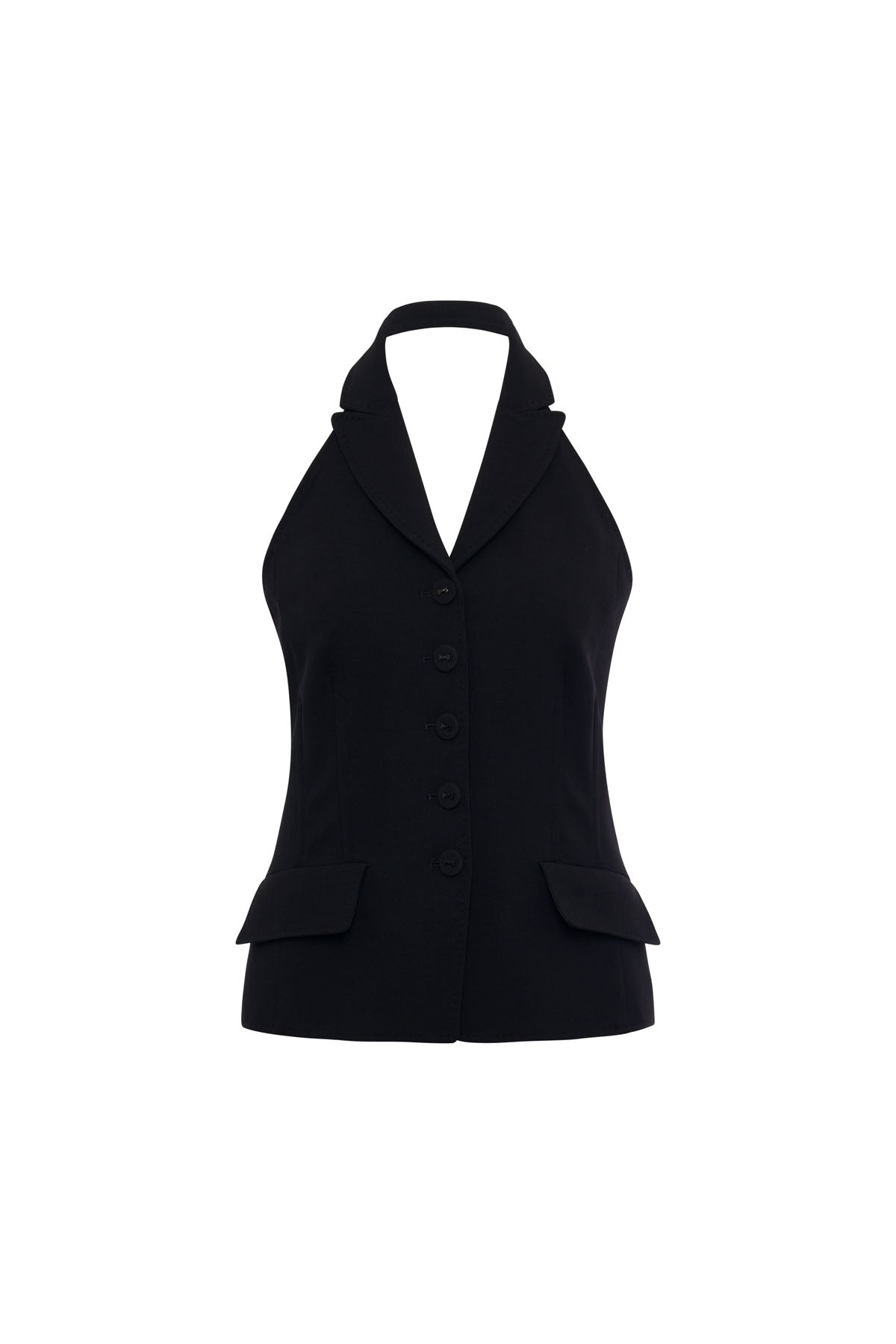 Neckholder Top | Schwarz