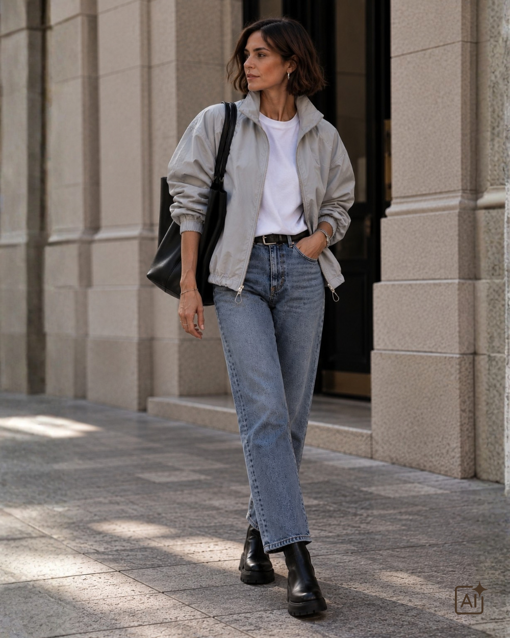 Taft Blouson | Pearl
