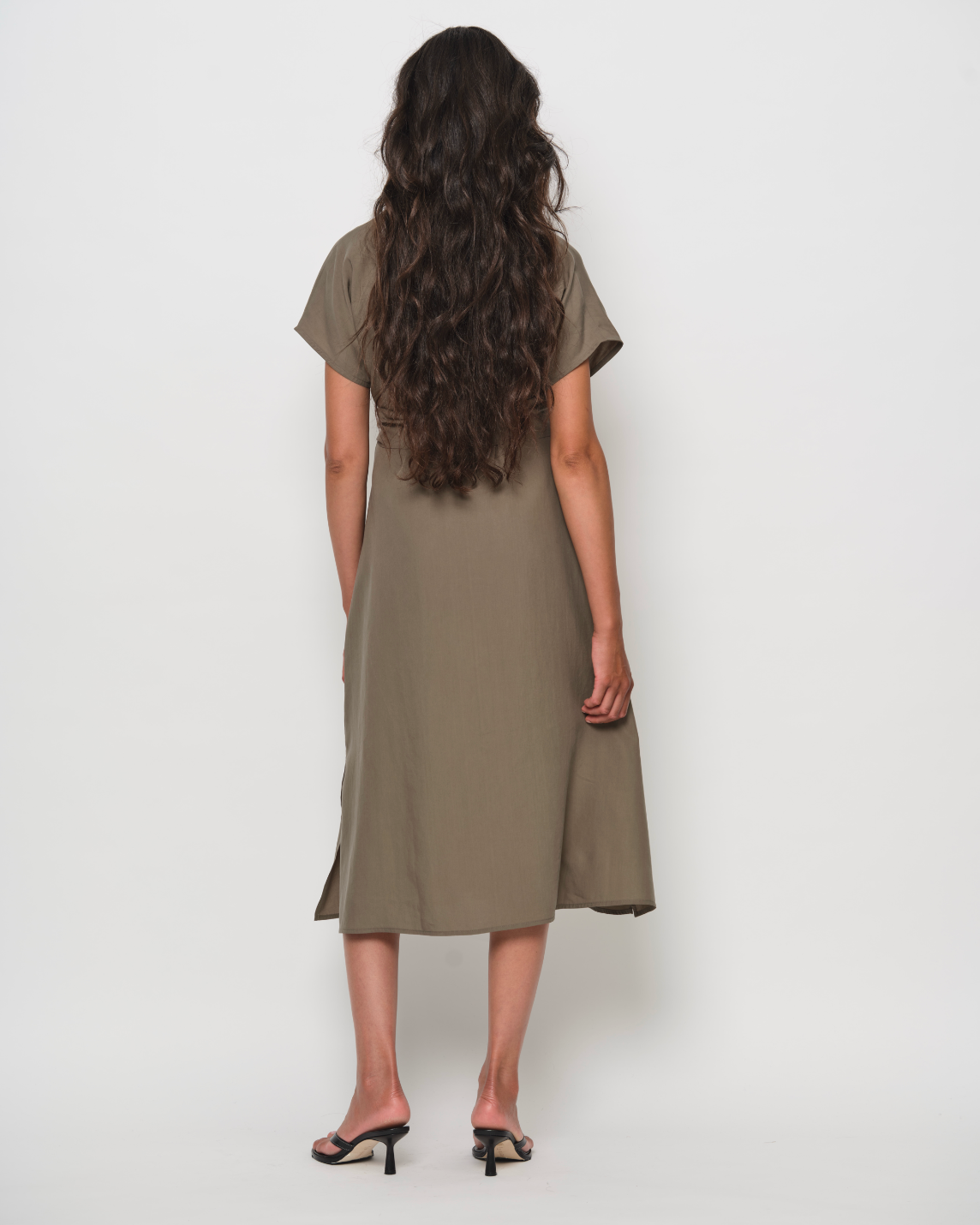 V-Neck Tie Dress