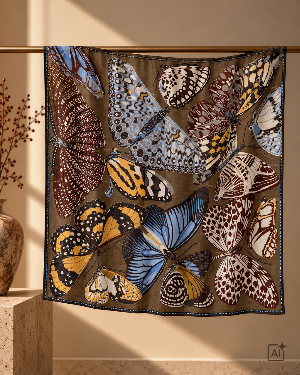 Tuch Butterfly | Braun