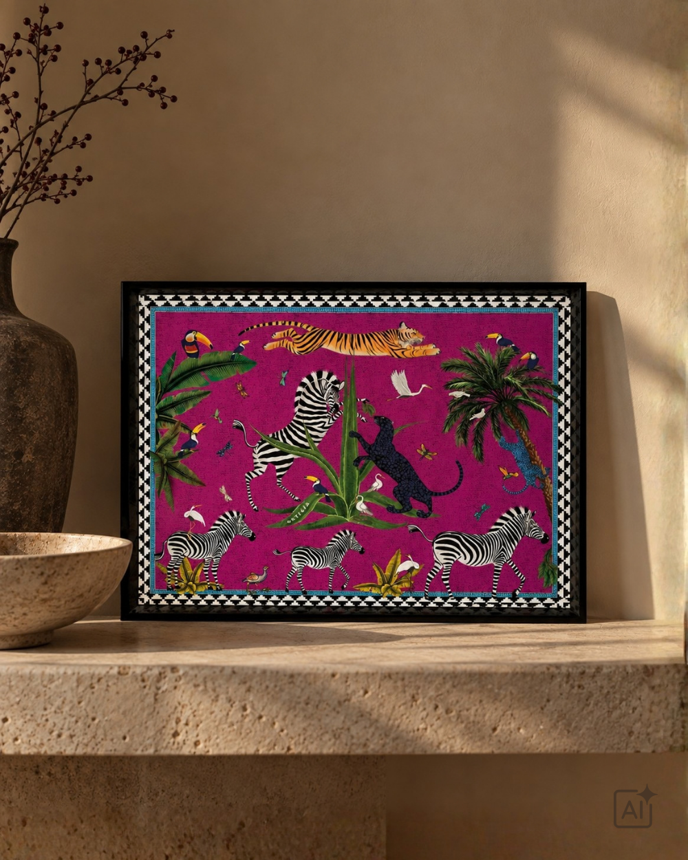 Tablett Zebra | Lila