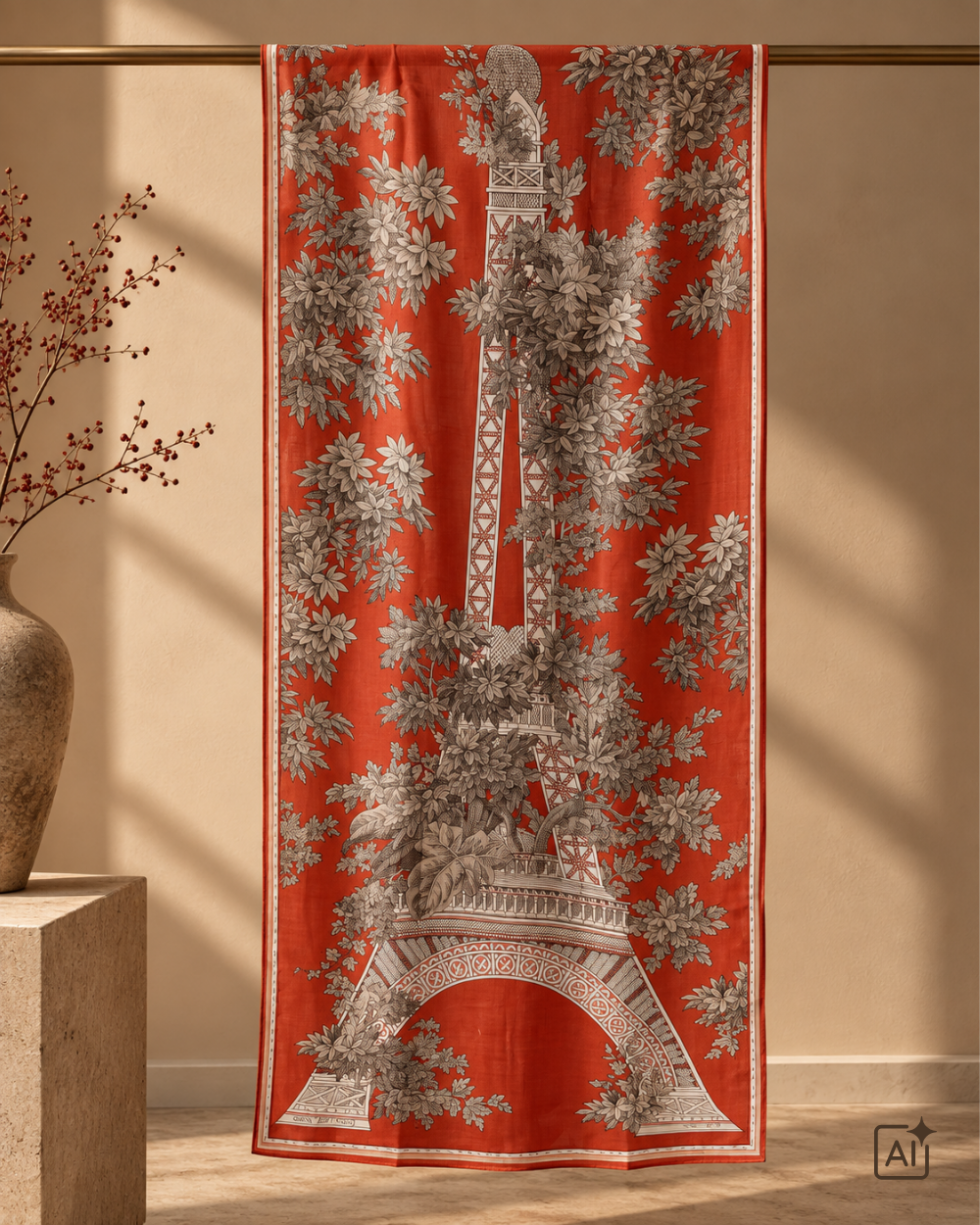Tuch Eiffel Turm | Rot