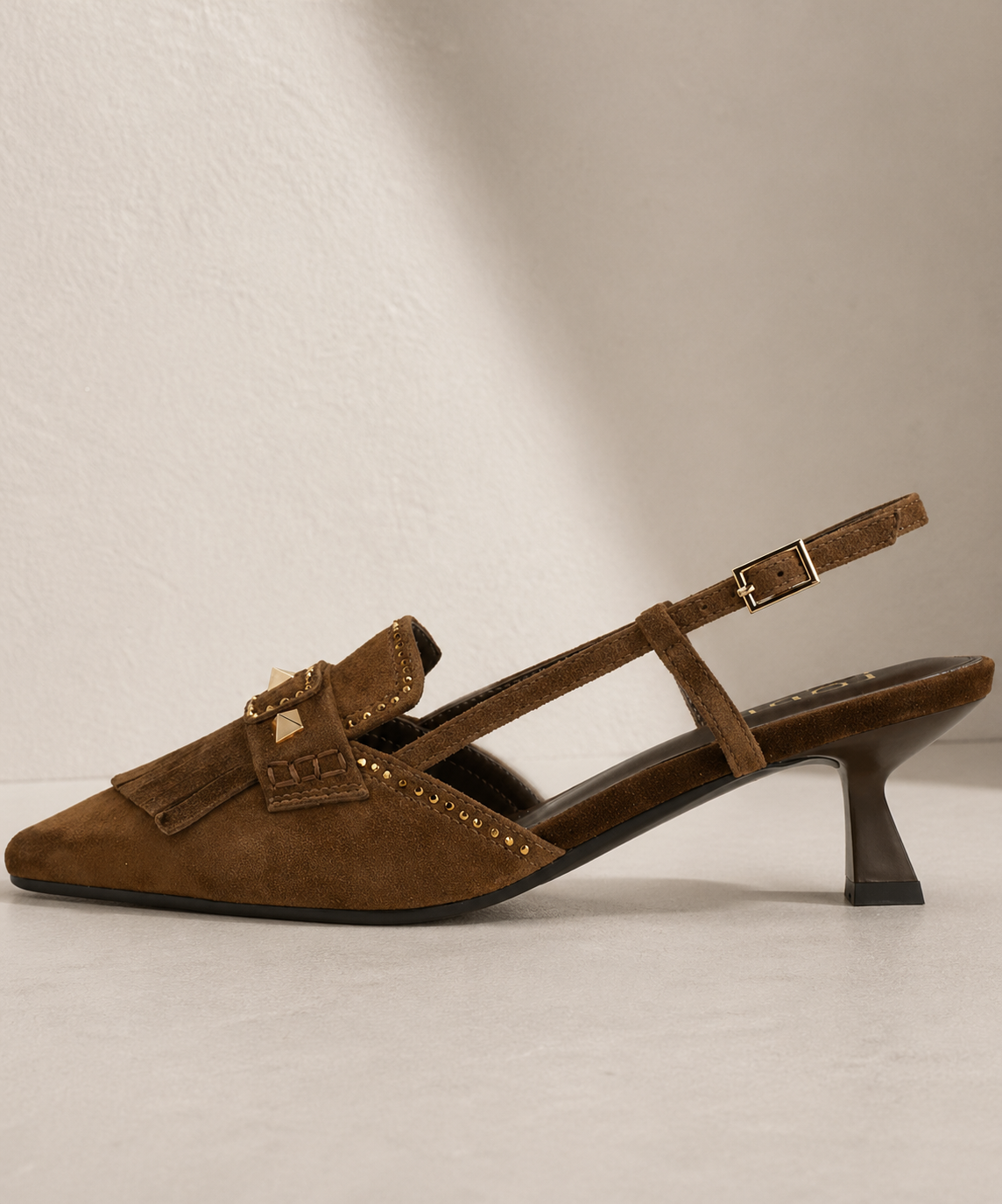 Slingpumps mit Fransen