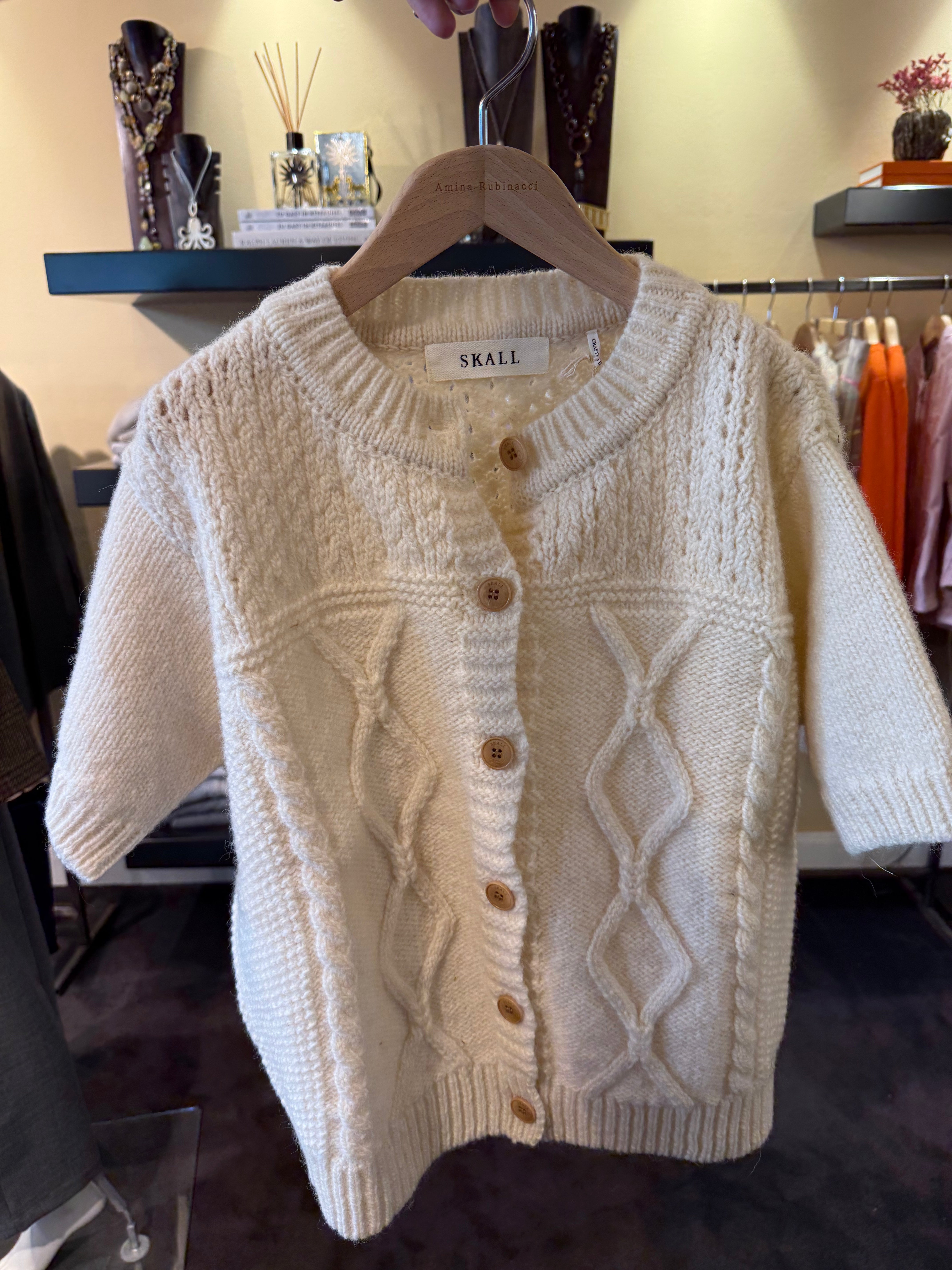 Strickjacke in Cream