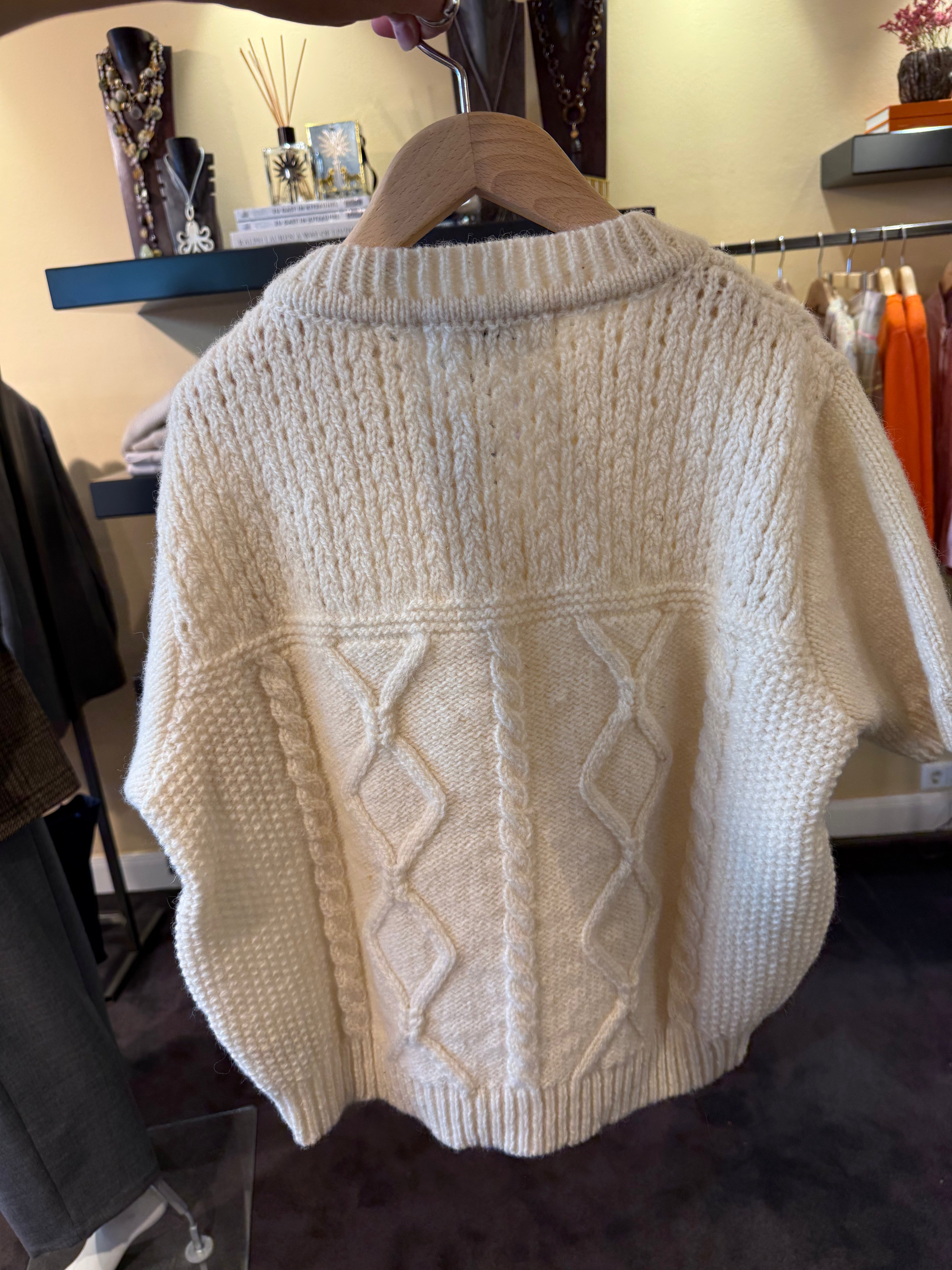 Strickjacke in Cream