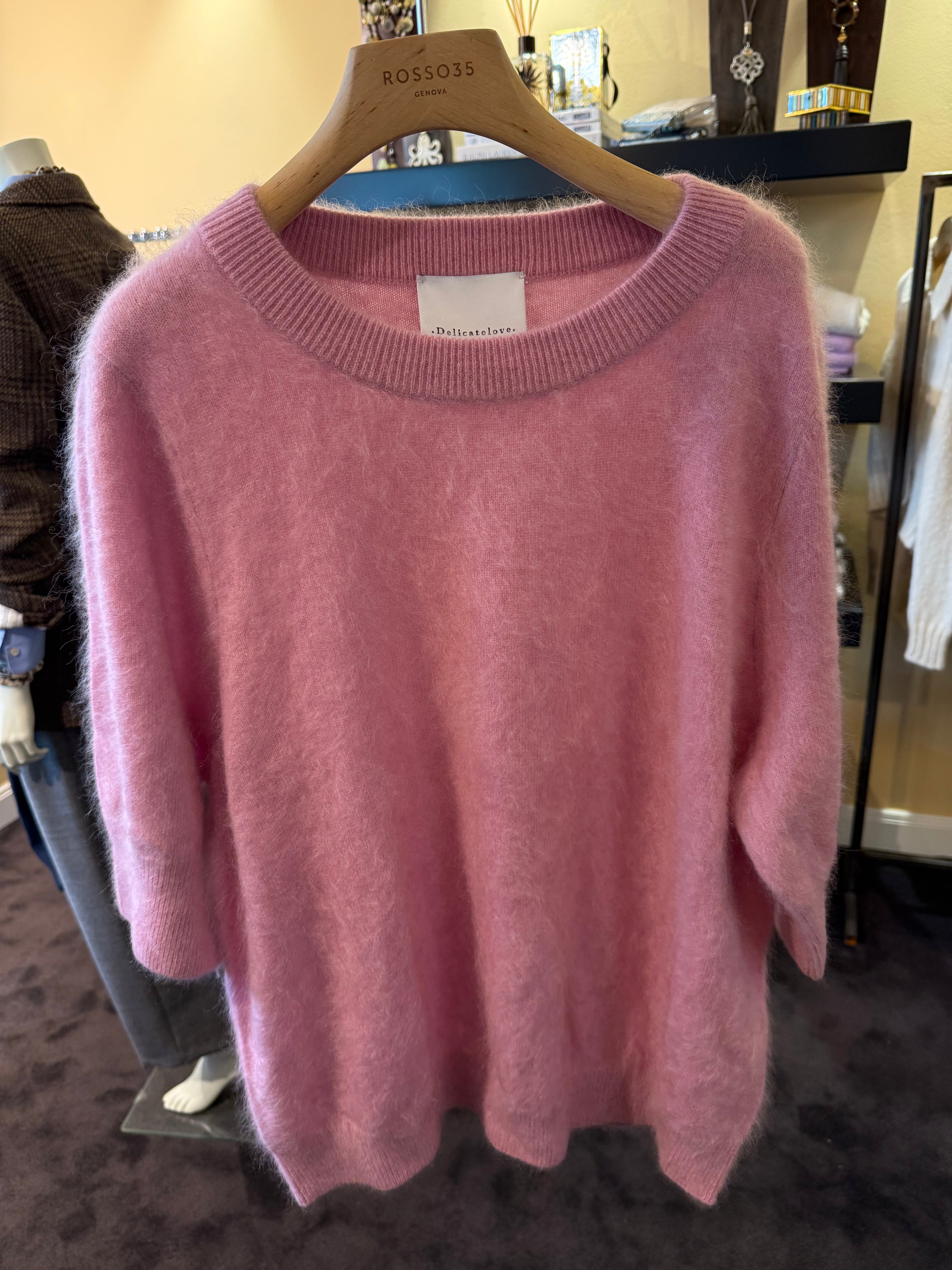Brushed-Cashmere Tshirt in Altrosa
