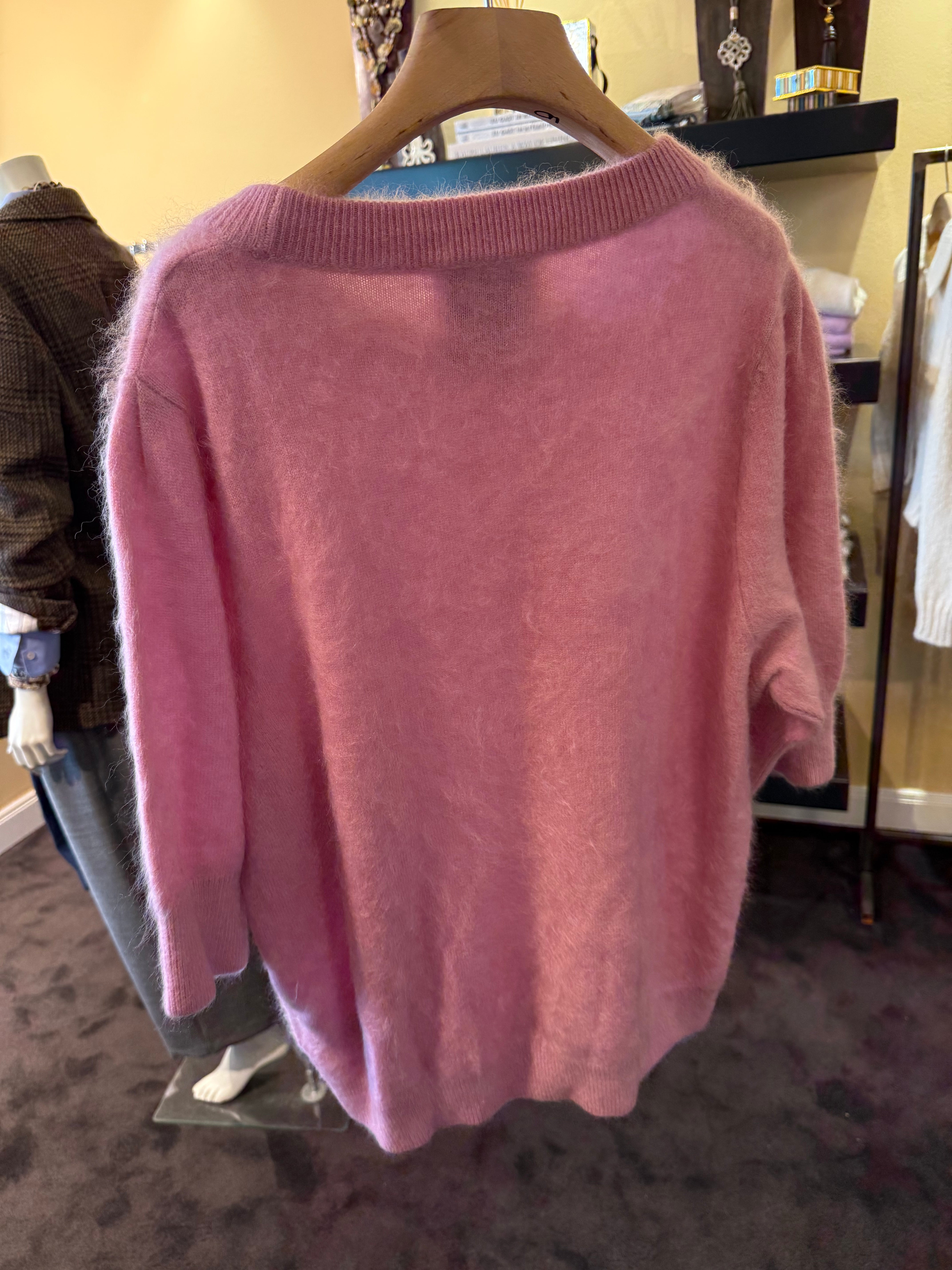 Brushed-Cashmere Tshirt in Altrosa