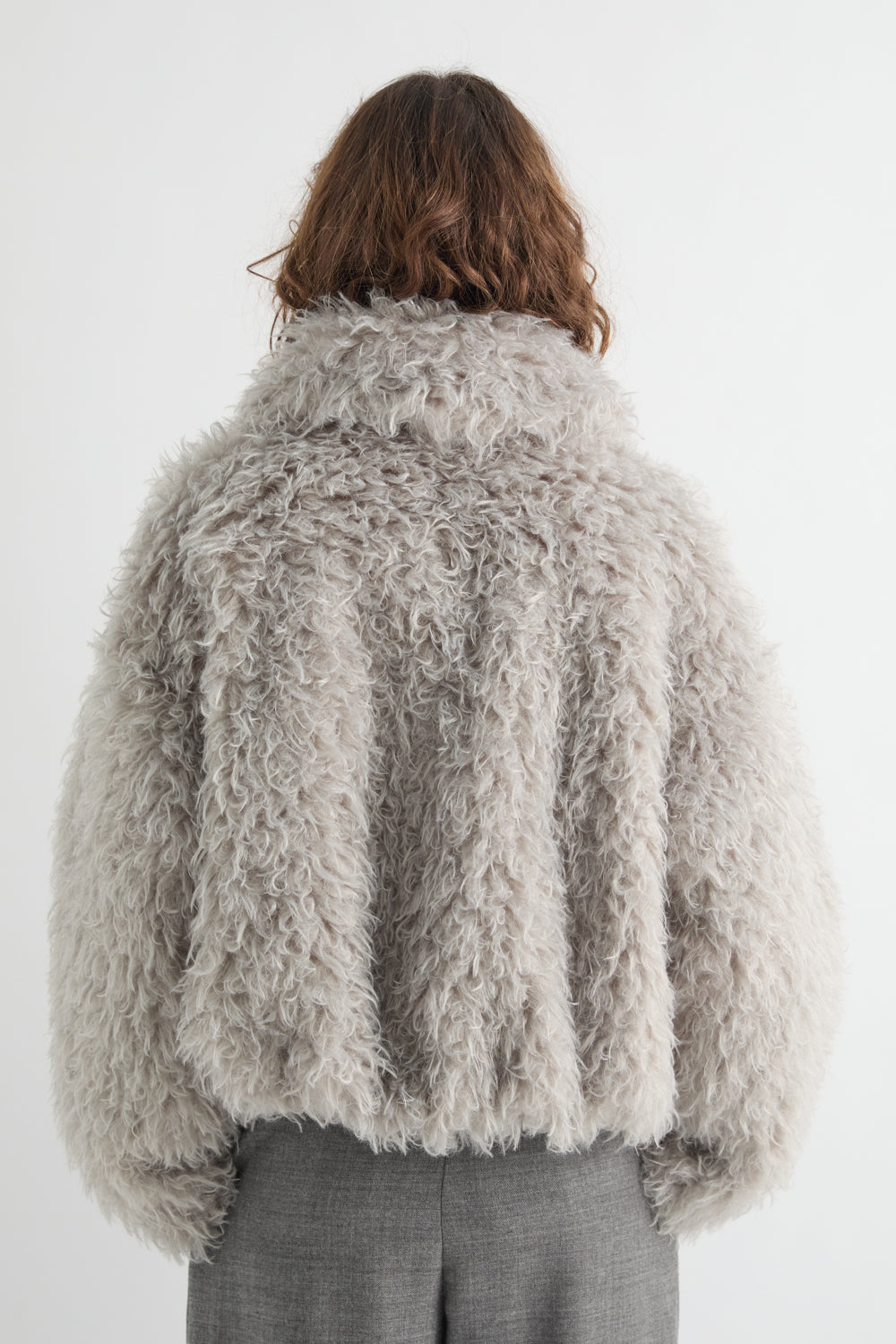 Teddy Jacke Grau