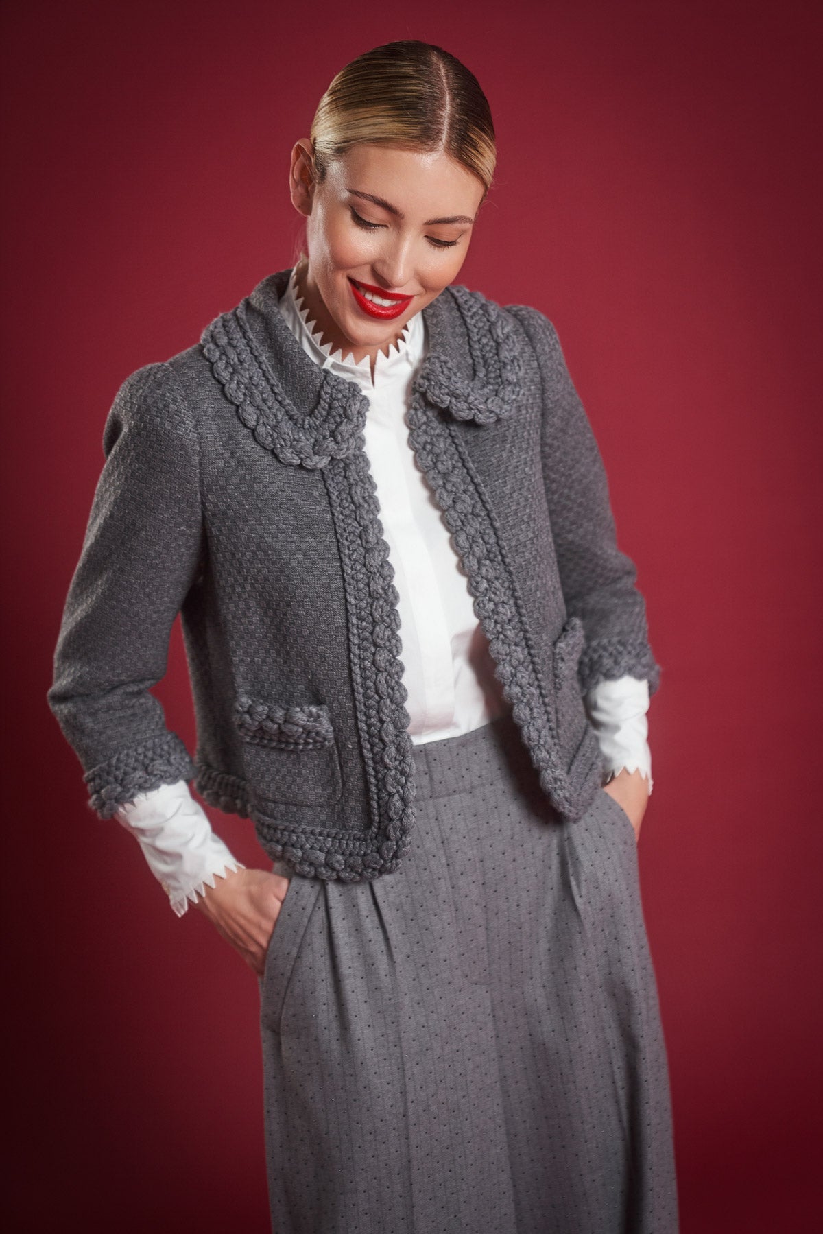 Kurze Jacke Grau