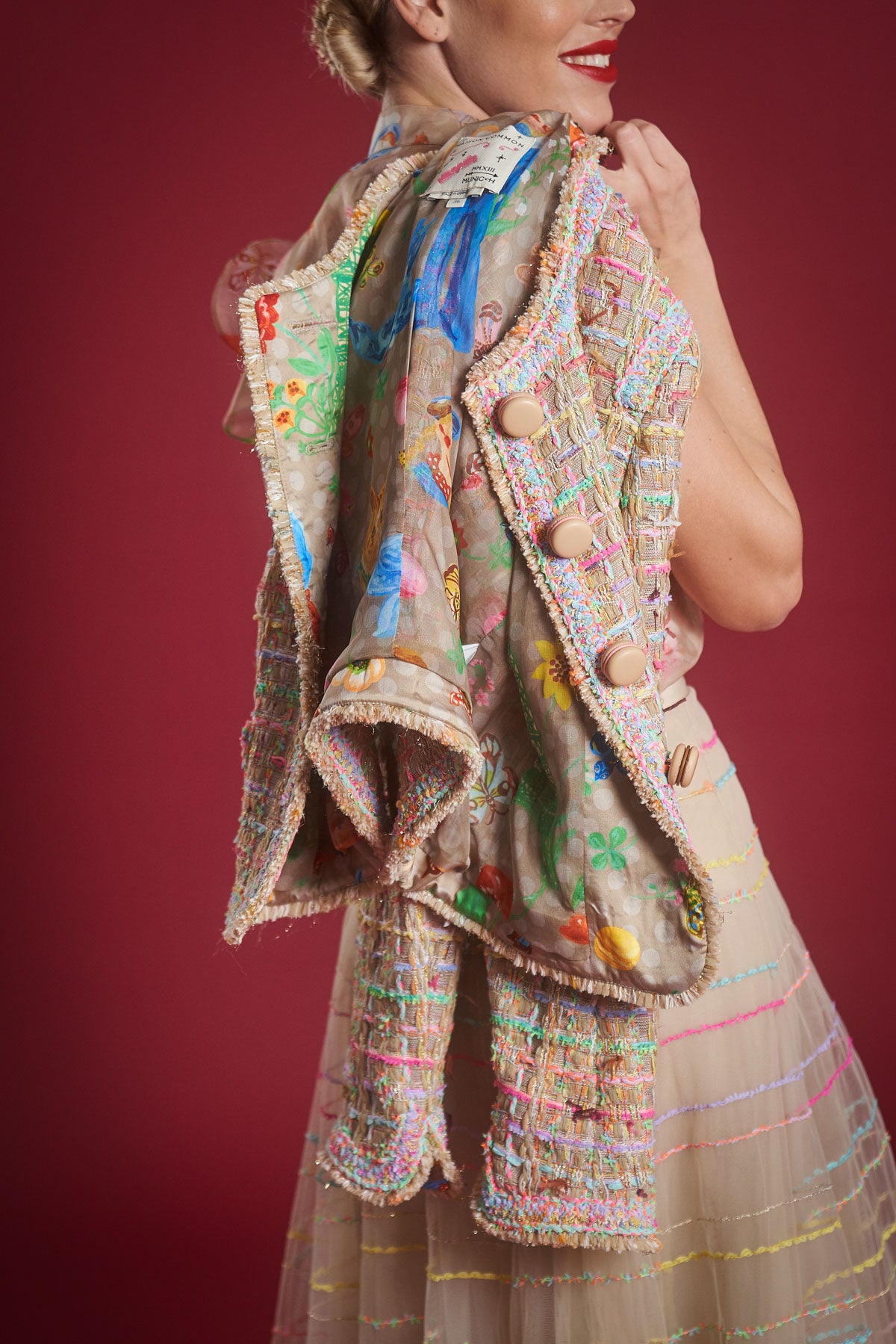Macaron Tweed Jacke