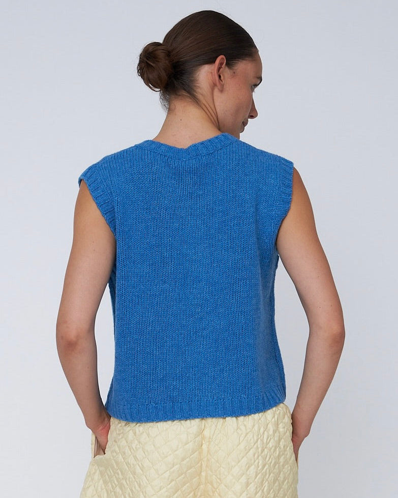 Stickweste mit Anker | Blau