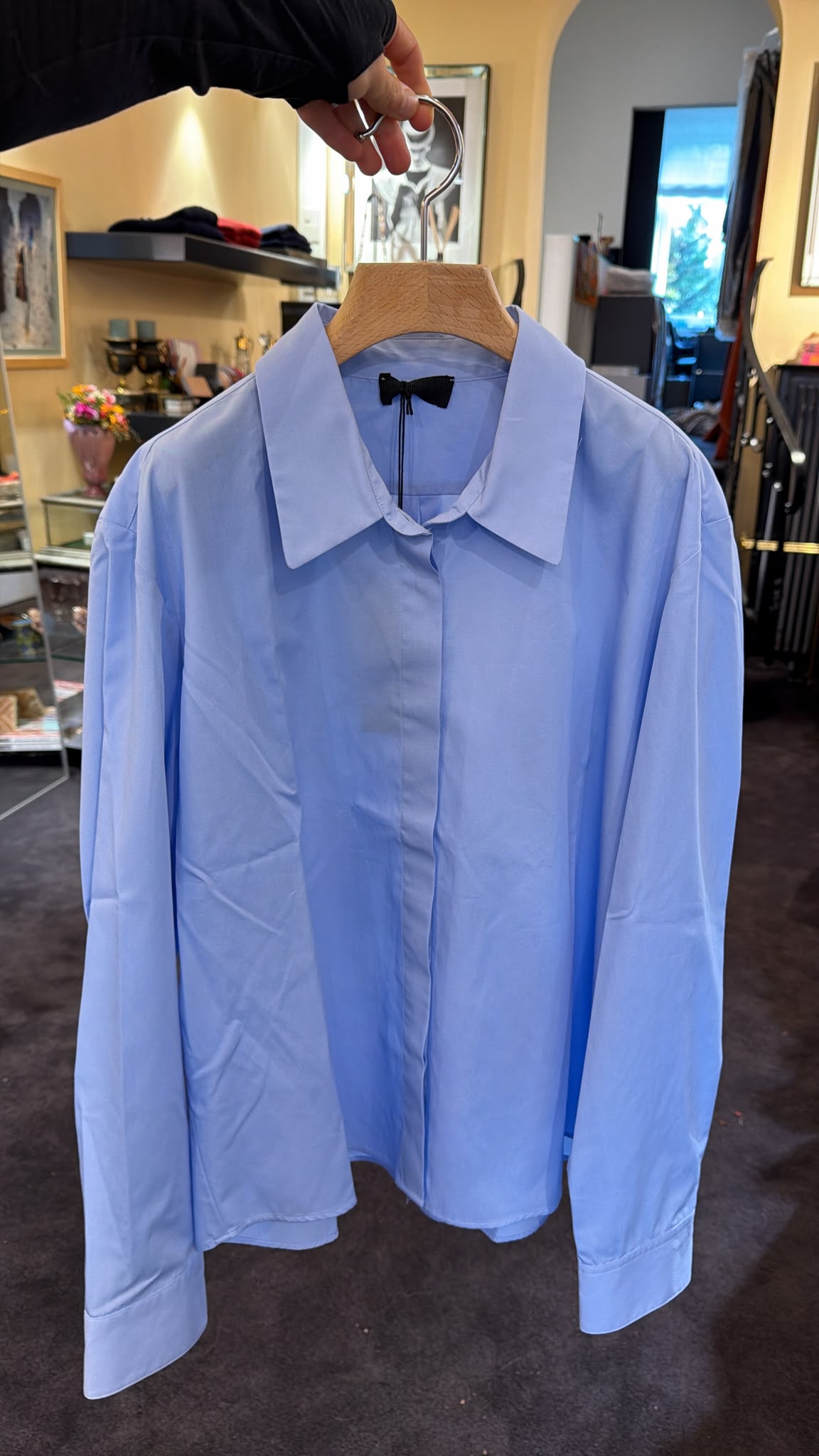 Blaue Bluse