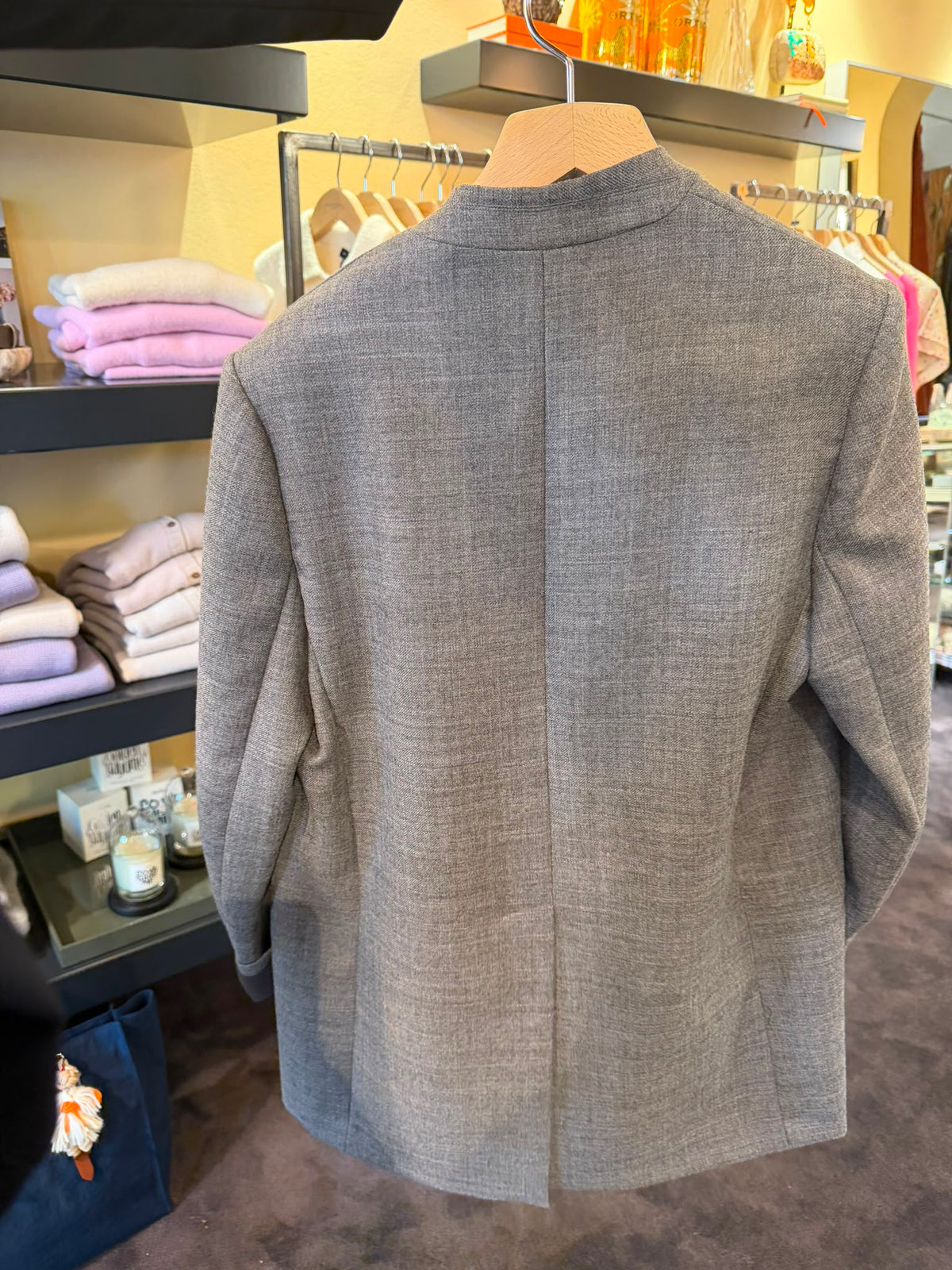 Blazer ohne Reverse in Grau