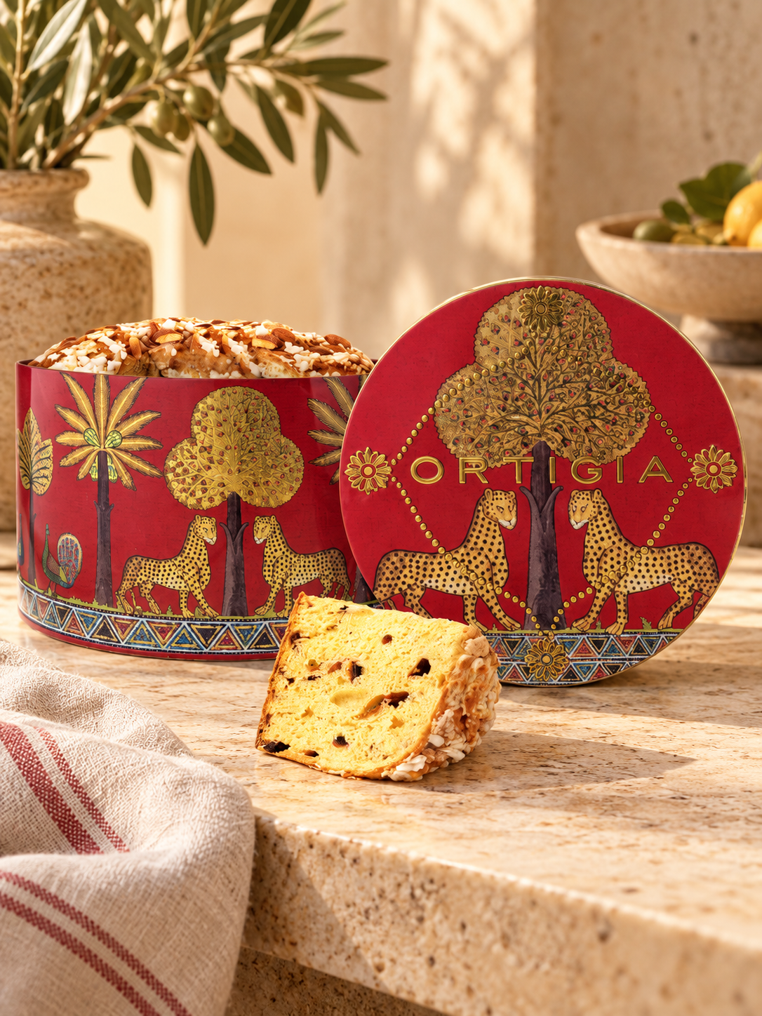 Mandarin Cake Veneziana in Red Tin 750gr
